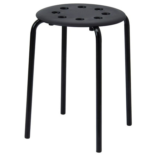 Marius stool black - marius, 17.75